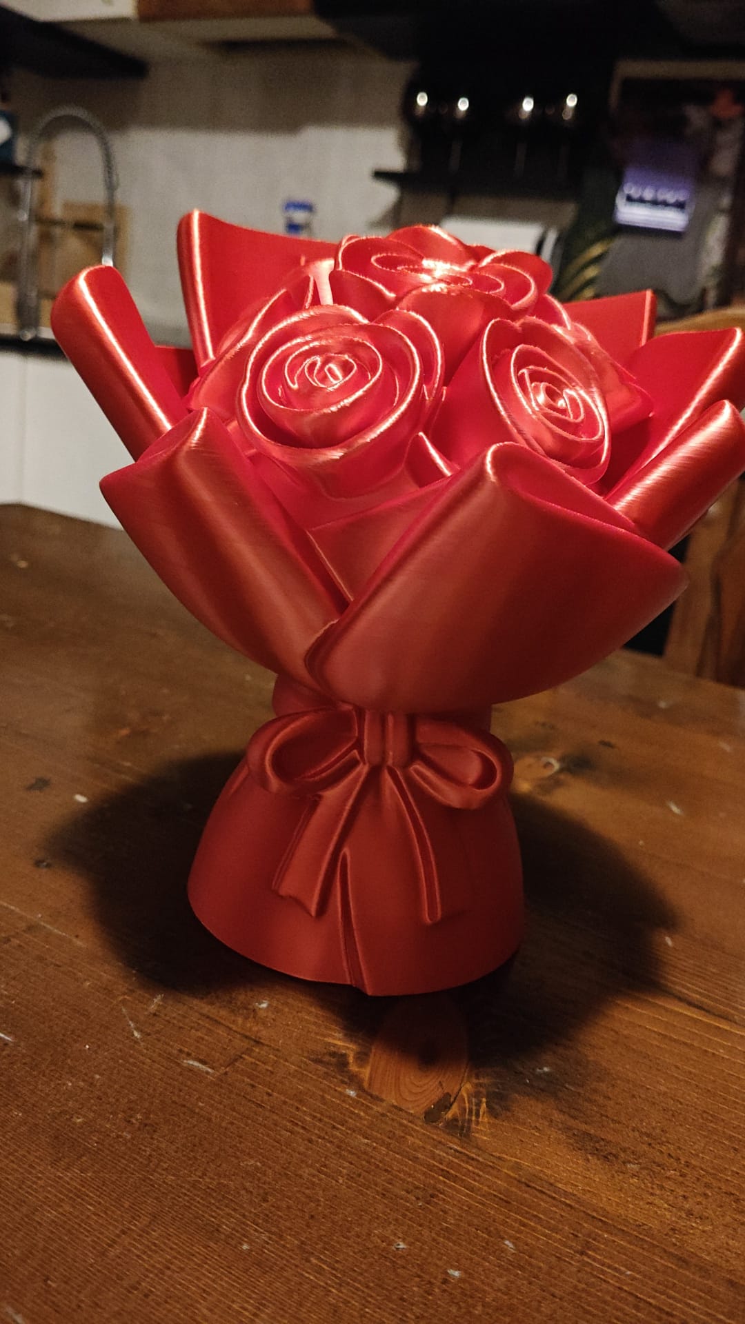 Bouquet di rose rosse stampato in 3D