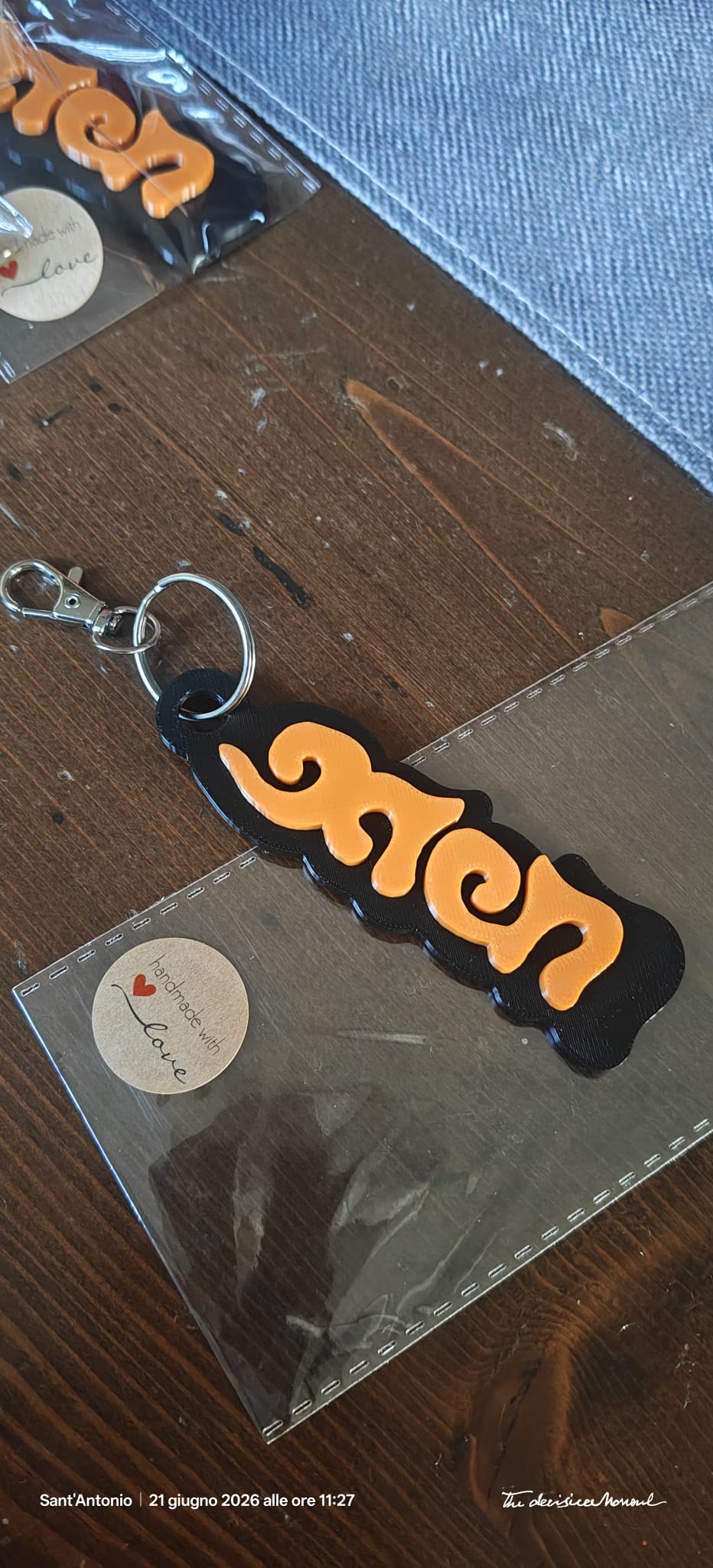 Portachiavi personalizzato con scritta